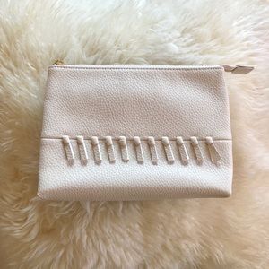Faux Leather Clutch (off-white)